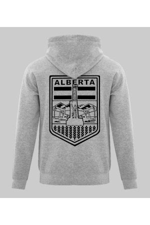 BERTA BADGE 2.0 BLACK ON GREY ZIP UP
