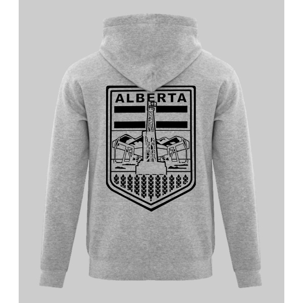 BERTA BADGE 2.0 BLACK ON GREY ZIP UP
