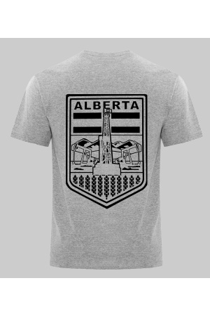 BERTA BADGE 2.0 T-SHIRT BLACK ON GREY