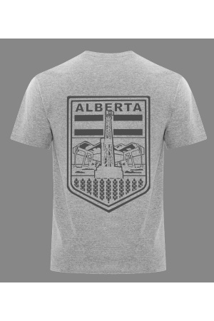 BERTA BADGE 2.0 T-SHIRT GREY ON GREY