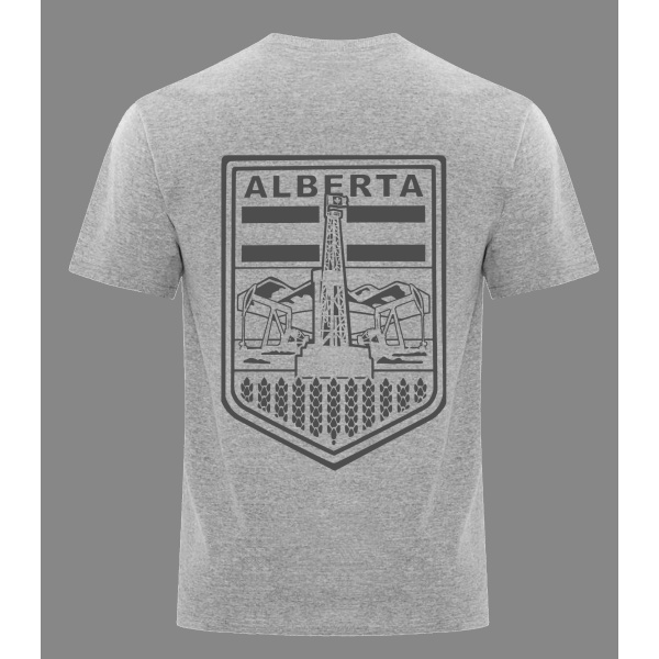 BERTA BADGE 2.0 T-SHIRT GREY ON GREY