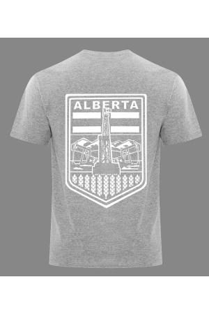 BERTA BADGE 2.0 T-SHIRT WHITE ON GREY