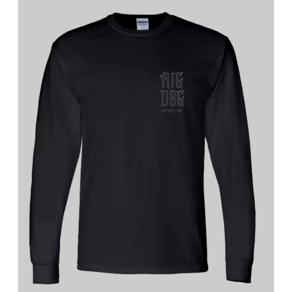 BADGE 2.0 WHITE AND GREY ON BLACK LONGSLEEVE - Image 5