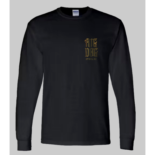 BERTA BADGE 2.0 GOLD ON BLACK LONGSLEEVE - Image 2