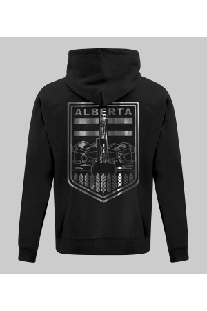 BERTA BADGE 2.0 SWEATER CHROME ON BLACK