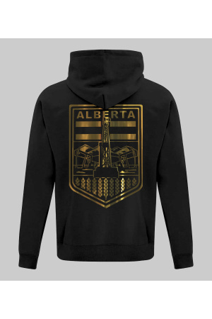 BERTA BADGE 2.0 SWEATER GOLD ON BLACK